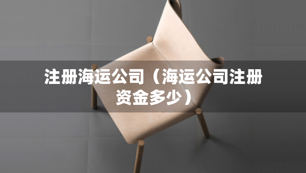 注冊(cè)海運(yùn)公司（海運(yùn)公司注冊(cè)資金多少）