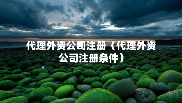代理外資公司注冊(cè)（代理外資公司注冊(cè)條件）