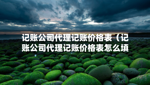 記賬公司代理記賬價格表（記賬公司代理記賬價格表怎么填）