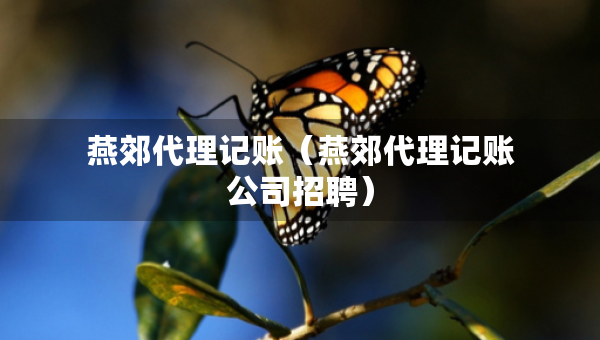 燕郊代理記賬（燕郊代理記賬公司招聘）