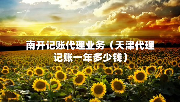 南開記賬代理業(yè)務(wù)（天津代理記賬一年多少錢）