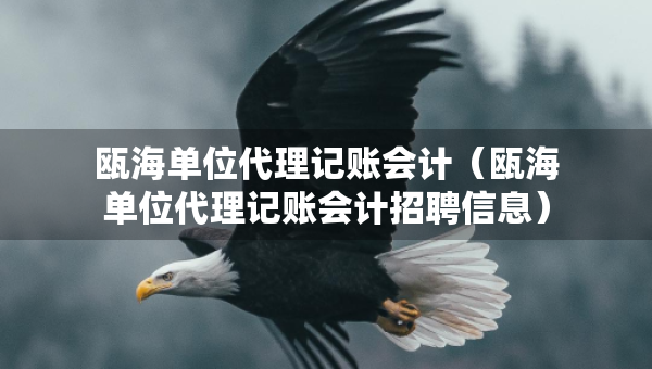 甌海單位代理記賬會計（甌海單位代理記賬會計招聘信息）