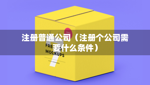 注冊(cè)普通公司（注冊(cè)個(gè)公司需要什么條件）