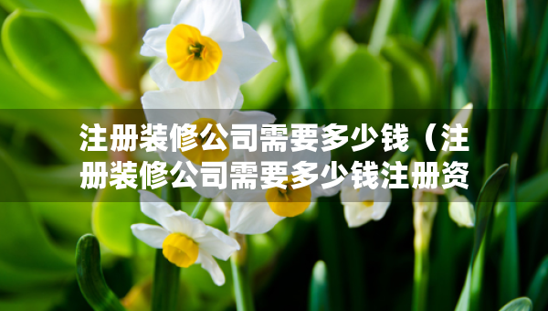 注冊(cè)裝修公司需要多少錢(qián)（注冊(cè)裝修公司需要多少錢(qián)注冊(cè)資金）