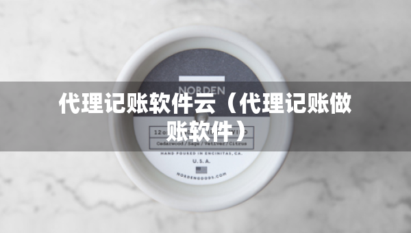 代理記賬軟件云（代理記賬做賬軟件）