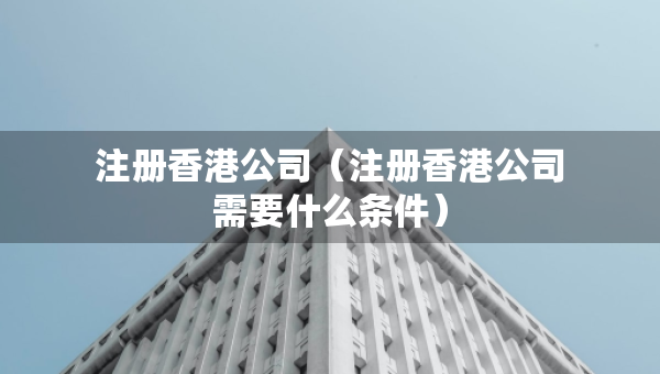 注冊香港公司（注冊香港公司需要什么條件）