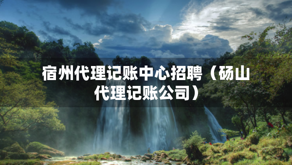 宿州代理記賬中心招聘（碭山代理記賬公司）