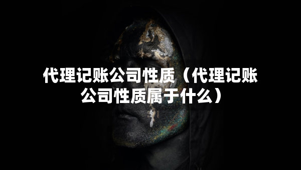 代理記賬公司性質(zhì)（代理記賬公司性質(zhì)屬于什么）