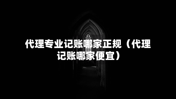 代理專業(yè)記賬哪家正規(guī)（代理記賬哪家便宜）