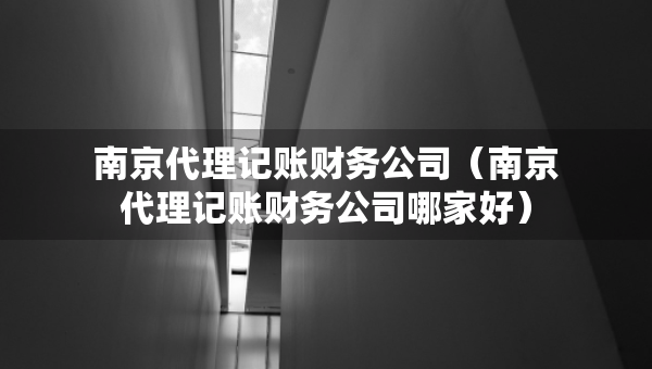 南京代理記賬財(cái)務(wù)公司（南京代理記賬財(cái)務(wù)公司哪家好）