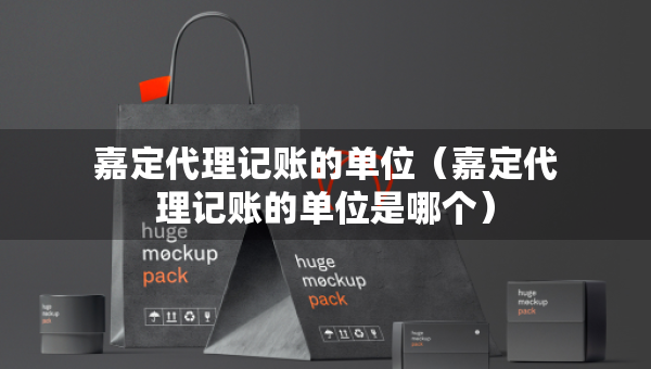 嘉定代理記賬的單位（嘉定代理記賬的單位是哪個）