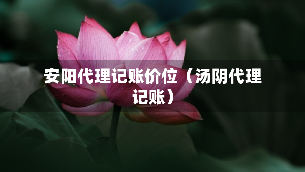 安陽代理記賬價(jià)位（湯陰代理記賬）