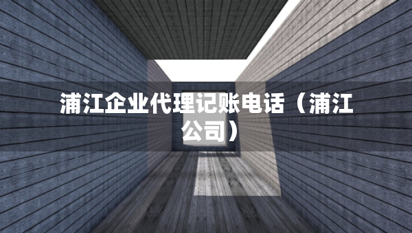 浦江企業(yè)代理記賬電話（浦江 公司）