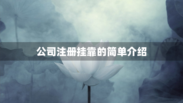 公司注冊掛靠的簡單介紹