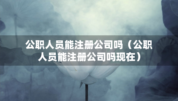 公職人員能注冊公司嗎（公職人員能注冊公司嗎現(xiàn)在）