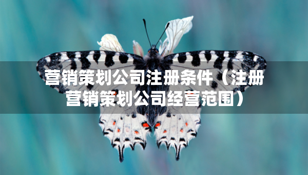 營(yíng)銷(xiāo)策劃公司注冊(cè)條件（注冊(cè)營(yíng)銷(xiāo)策劃公司經(jīng)營(yíng)范圍）
