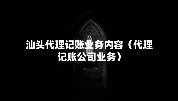 汕頭代理記賬業(yè)務(wù)內(nèi)容（代理記賬公司業(yè)務(wù)）