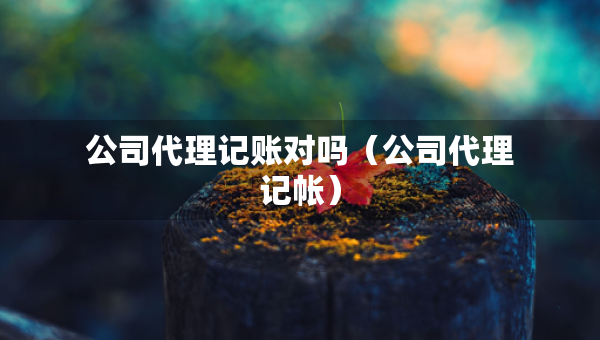 公司代理記賬對(duì)嗎（公司代理記帳）