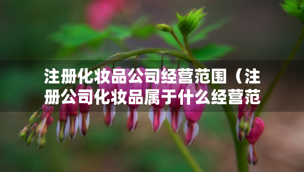 注冊化妝品公司經(jīng)營范圍（注冊公司化妝品屬于什么經(jīng)營范圍）