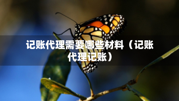 記賬代理需要哪些材料（記賬代理記賬）