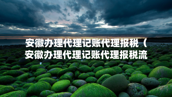 安徽辦理代理記賬代理報(bào)稅（安徽辦理代理記賬代理報(bào)稅流程）