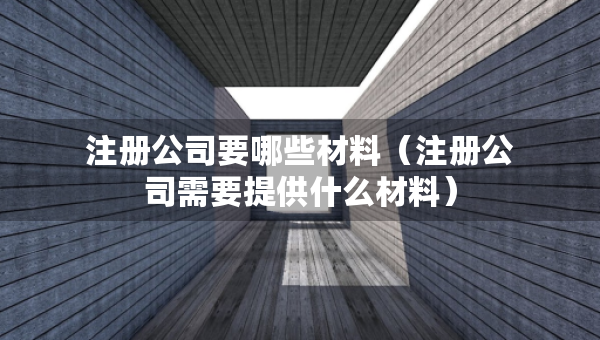 注冊(cè)公司要哪些材料（注冊(cè)公司需要提供什么材料）