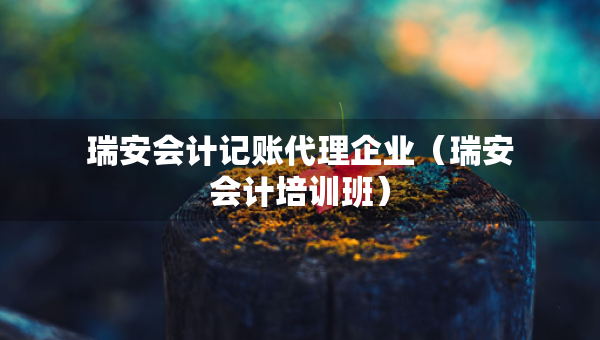 瑞安會計記賬代理企業(yè)（瑞安會計培訓(xùn)班）
