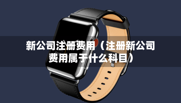 新公司注冊費用（注冊新公司費用屬于什么科目）