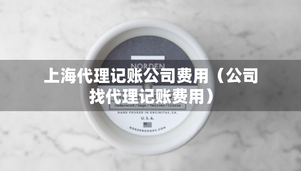 上海代理記賬公司費用（公司找代理記賬費用）