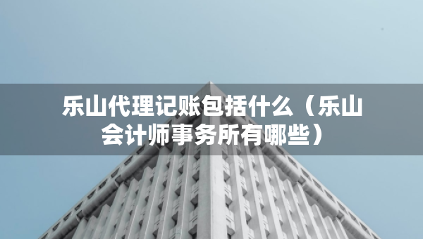 樂山代理記賬包括什么（樂山會計師事務(wù)所有哪些）