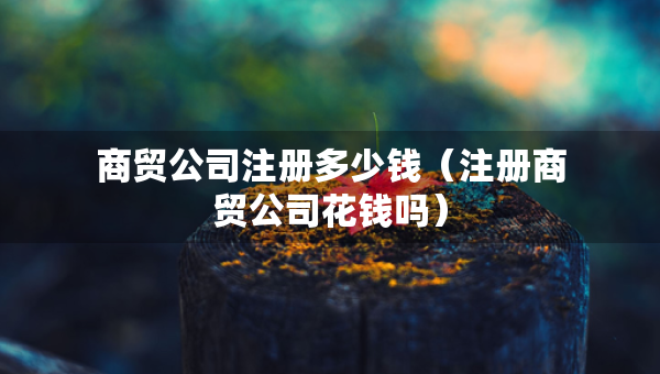 商貿(mào)公司注冊(cè)多少錢（注冊(cè)商貿(mào)公司花錢嗎）
