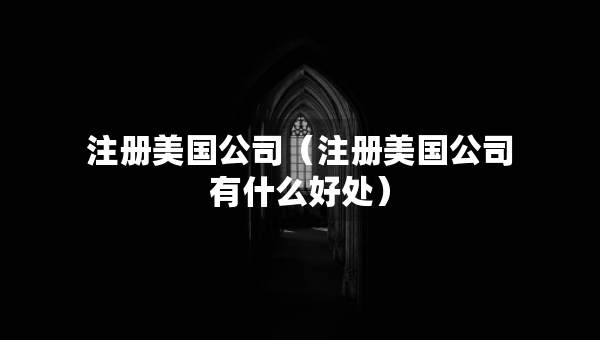 注冊(cè)美國公司（注冊(cè)美國公司有什么好處）