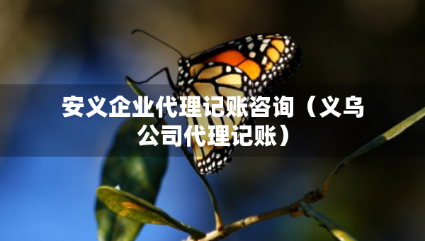 安義企業(yè)代理記賬咨詢（義烏公司代理記賬）