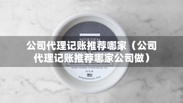 公司代理記賬推薦哪家（公司代理記賬推薦哪家公司做）
