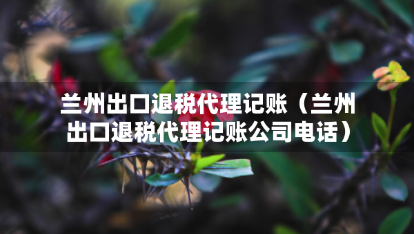 蘭州出口退稅代理記賬（蘭州出口退稅代理記賬公司電話）