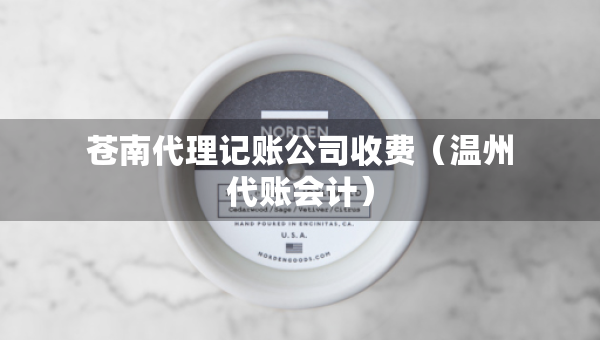 蒼南代理記賬公司收費（溫州代賬會計）