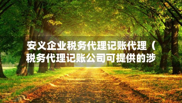 安義企業(yè)稅務(wù)代理記賬代理（稅務(wù)代理記賬公司可提供的涉稅專業(yè)服務(wù)）