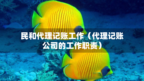 民和代理記賬工作（代理記賬公司的工作職責）
