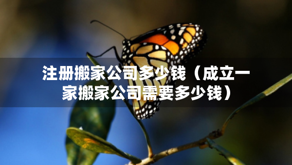 注冊(cè)搬家公司多少錢（成立一家搬家公司需要多少錢）