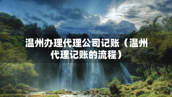 溫州辦理代理公司記賬（溫州代理記賬的流程）