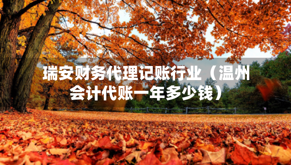 瑞安財(cái)務(wù)代理記賬行業(yè)（溫州會(huì)計(jì)代賬一年多少錢(qián)）