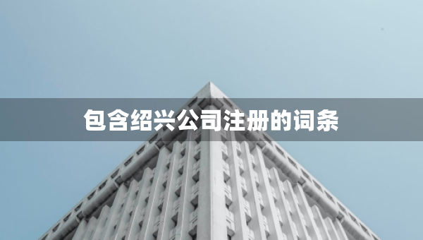 包含紹興公司注冊的詞條