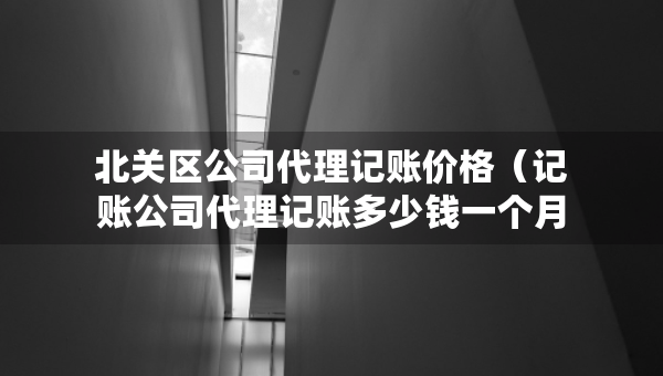 北關(guān)區(qū)公司代理記賬價格（記賬公司代理記賬多少錢一個月）