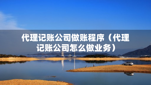 代理記賬公司做賬程序（代理記賬公司怎么做業(yè)務(wù)）