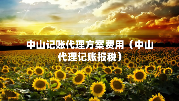 中山記賬代理方案費用（中山代理記賬報稅）