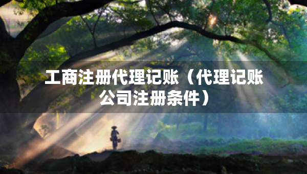 工商注冊代理記賬（代理記賬公司注冊條件）