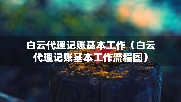 白云代理記賬基本工作（白云代理記賬基本工作流程圖）