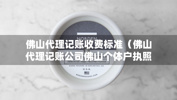 佛山代理記賬收費標準（佛山代理記賬公司佛山個體戶執(zhí)照代辦）