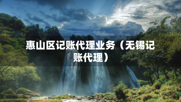 惠山區(qū)記賬代理業(yè)務（無錫記賬代理）