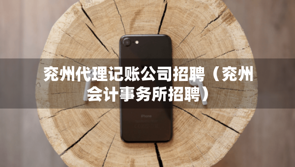 兗州代理記賬公司招聘（兗州會計(jì)事務(wù)所招聘）
